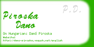 piroska dano business card
