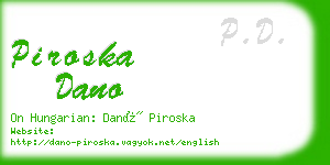 piroska dano business card